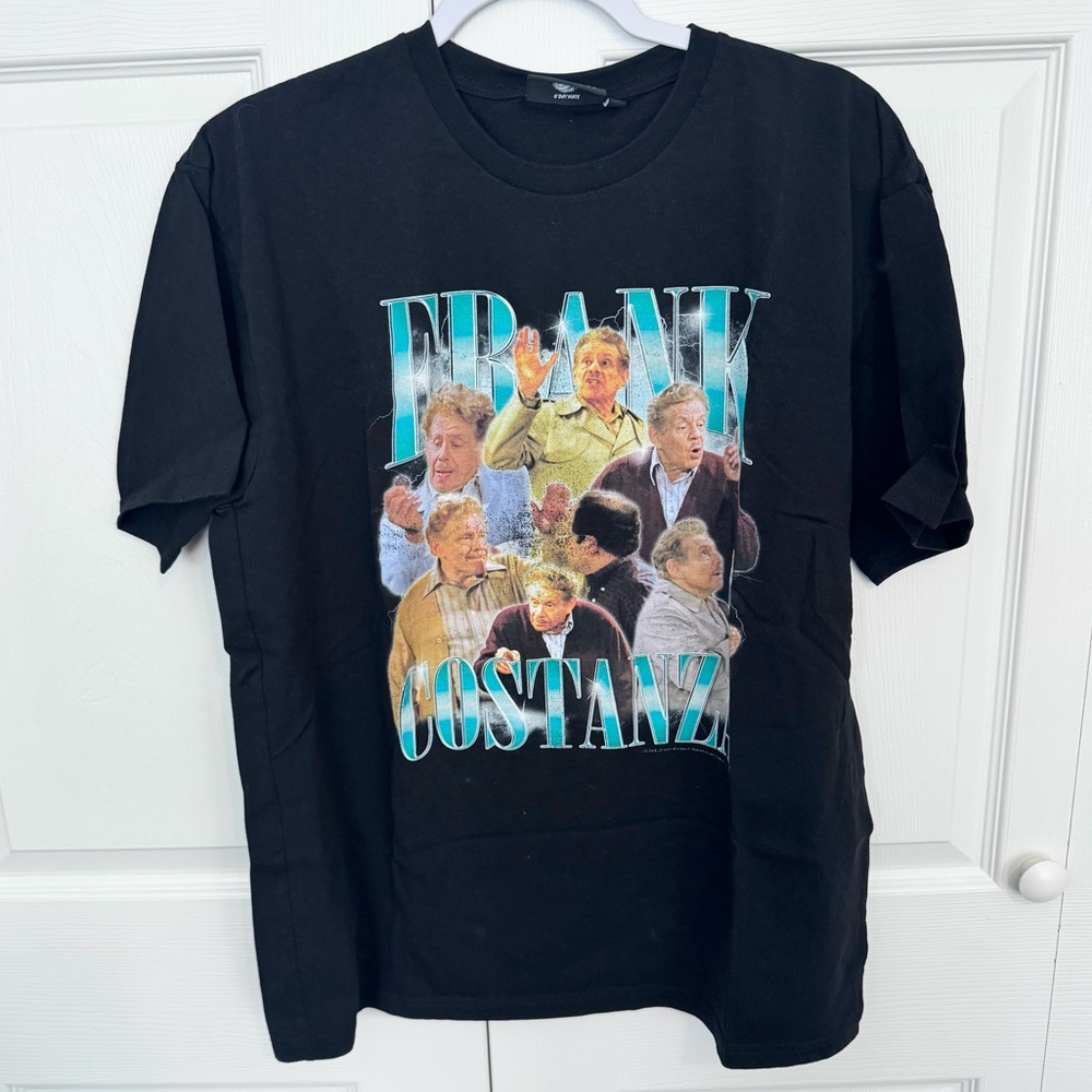 Thread Heads Seinfeld Black Graphic Tee - Frank Costanza Design LARGE